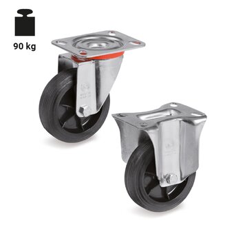 TR-51-NL-Ruedas con soportes para cargas ligeras